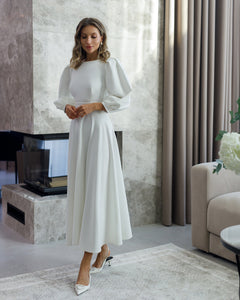 Valerie Bridal Midi Dress