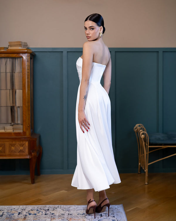 Serena Strapless Midi Dress