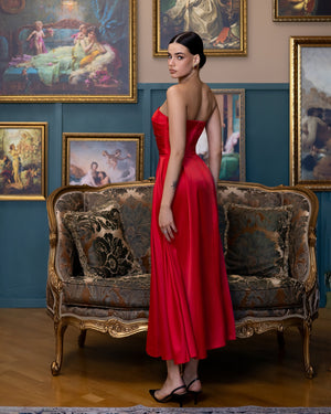 Serena Strapless Midi Dress
