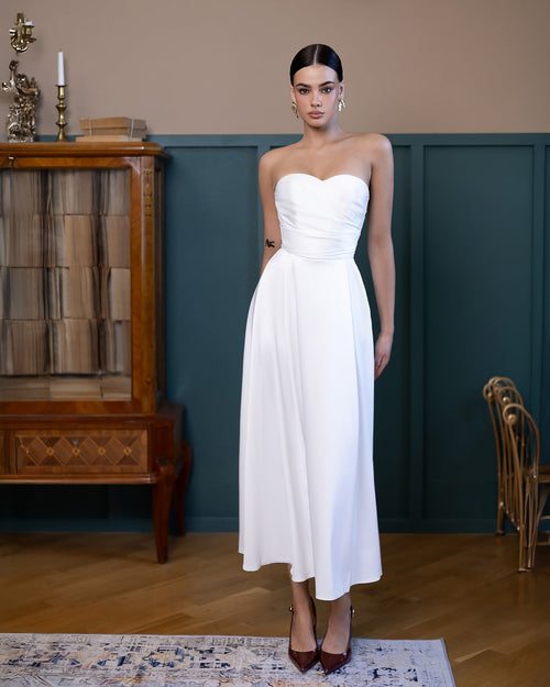 Serena Strapless Midi Dress
