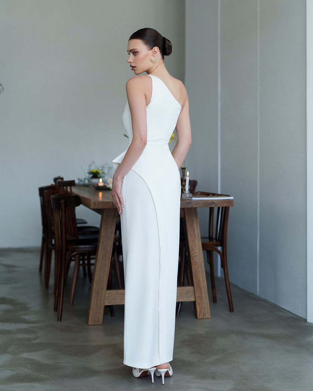 Aurora Bridal One Shoulder Dress