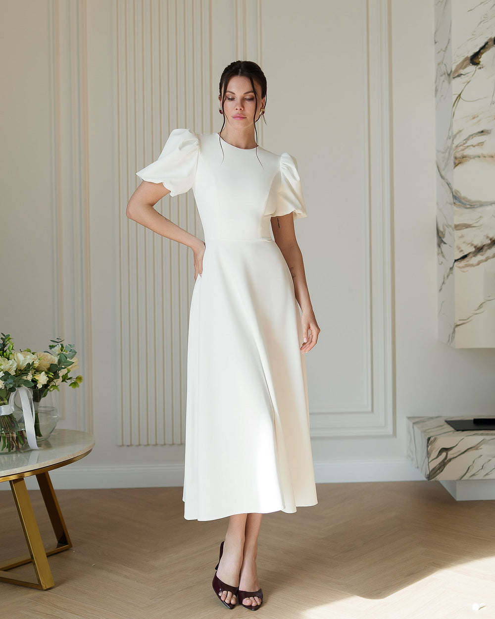 Elena Bridal Midi Dress
