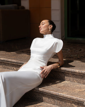 Elysia High-Neck Gown