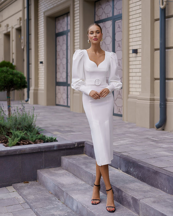 Eva Bridal Midi Dress