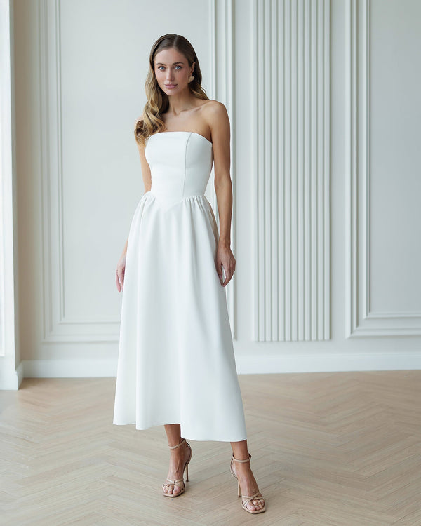 Lucia Bridal Midi Dress