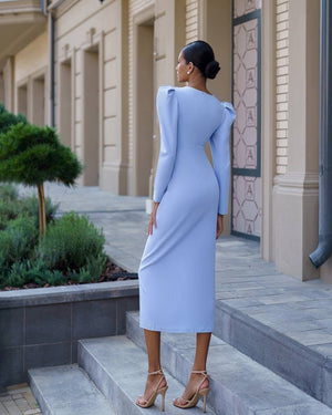 Sonata Puff-Sleeve Midi
